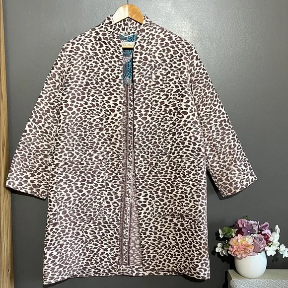 Siggi Clothing Ingrid Leopard Print Labcoat Jacket - Picture 11 of 11